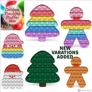 STOCKING STUFFER‎ ALERT***Christmas Push Pop Bubble Fidget Toys***NWOT